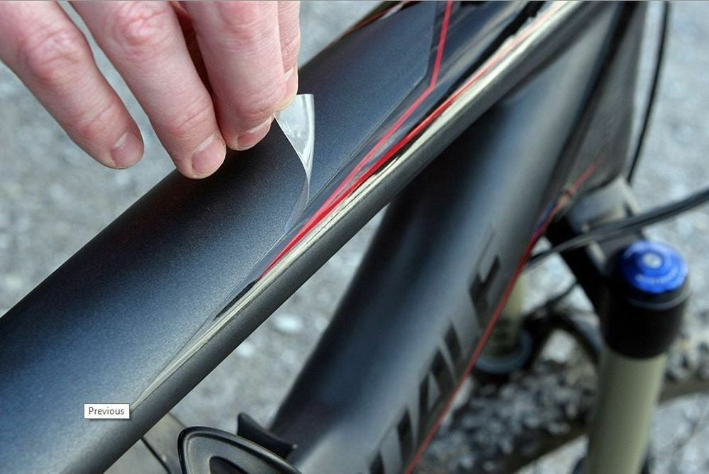 Bicycle Frame Tape Guard - Wide (8 mil 6"x60" Glossy)