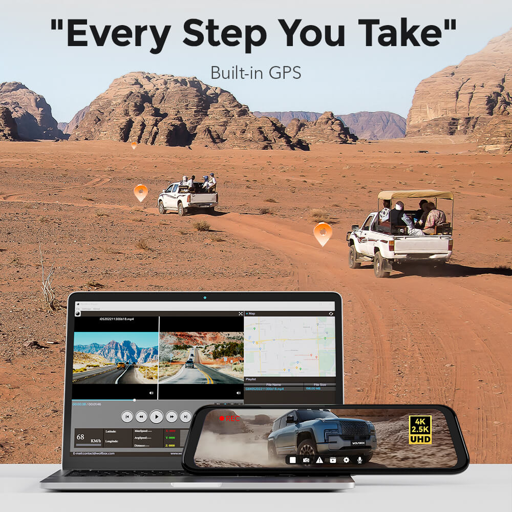 Wolfbox G900 Tri Pro Bumper Dash Cam