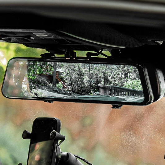 Wolfbox G900 TriPro smart mirror dash cam installed in a 4Runner