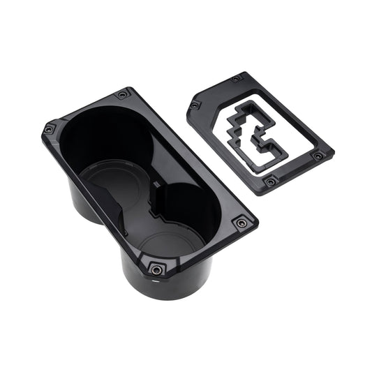 AJT Design v2 oversize cup holder + shifter/shift gate trim rings for a 2014-2021 Toyota Tundra.