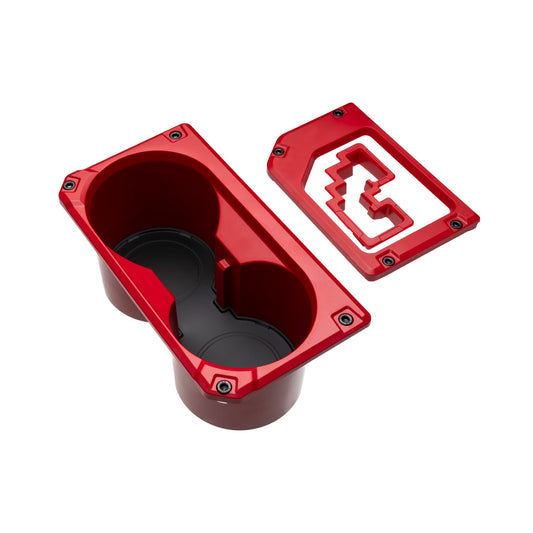 AJT Design v2 oversize cup holder + shifter/shift gate trim rings for a 2014-2021 Toyota Tundra.