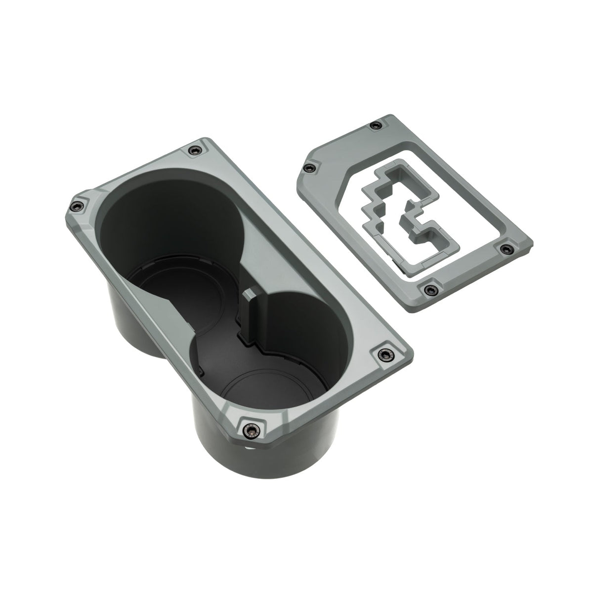 AJT Design v2 oversize cup holder + shifter/shift gate trim rings for a 2014-2021 Toyota Tundra.