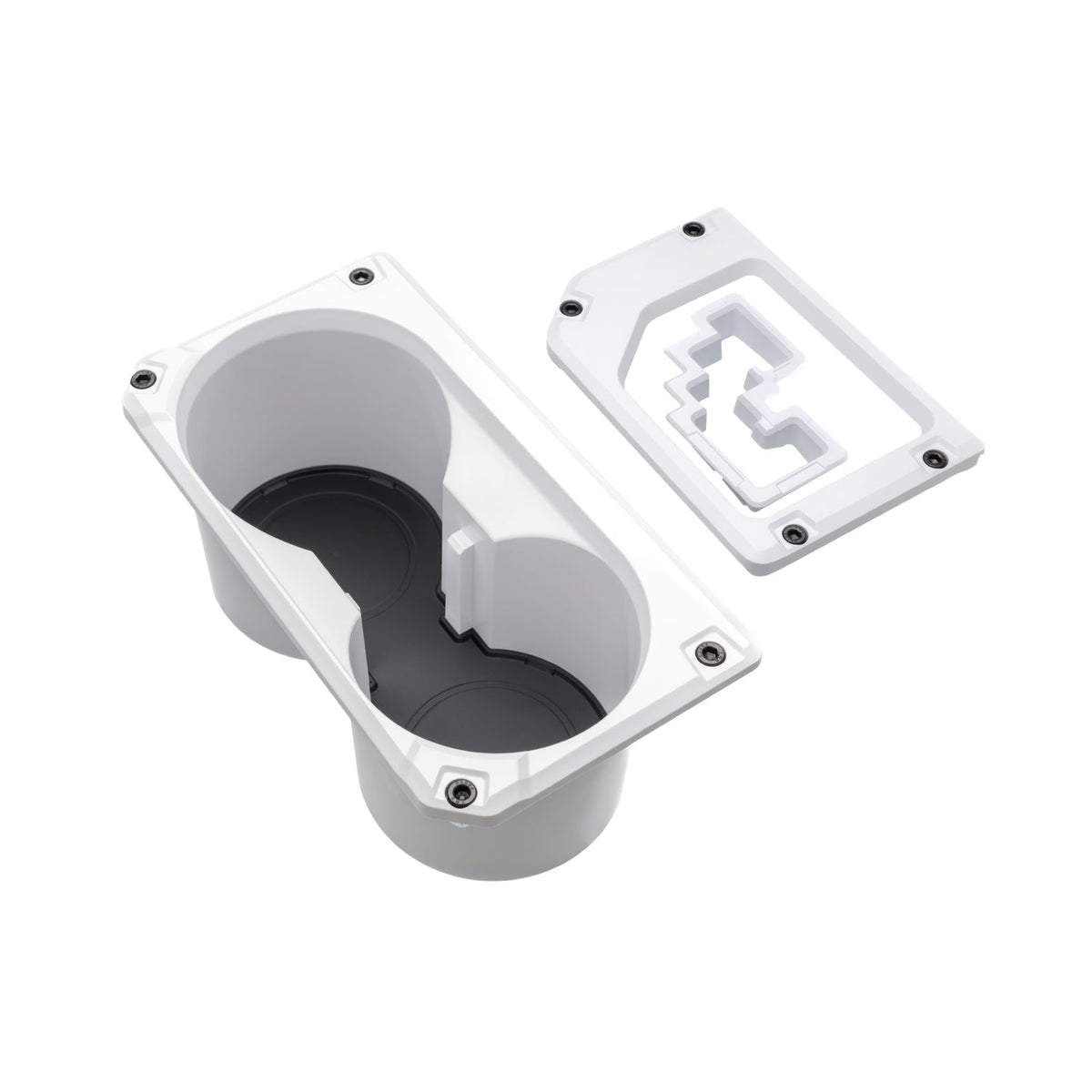 AJT Design v2 oversize cup holder + shifter/shift gate trim rings for a 2014-2021 Toyota Tundra.