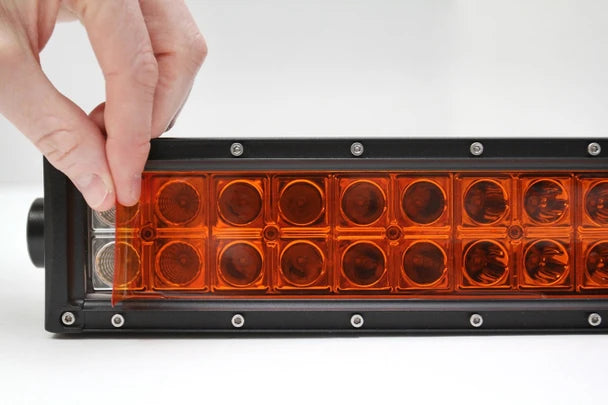Two 2" x 10" Universal LED Light Bar Film Covers