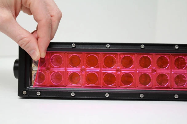 Two 2" x 10" Universal LED Light Bar Film Covers