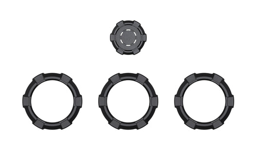 V2 Radio Knob + Drive Mode Knob + Climate Knobs (2024+ Tacoma / 2025+ 4Runner) - BLACK