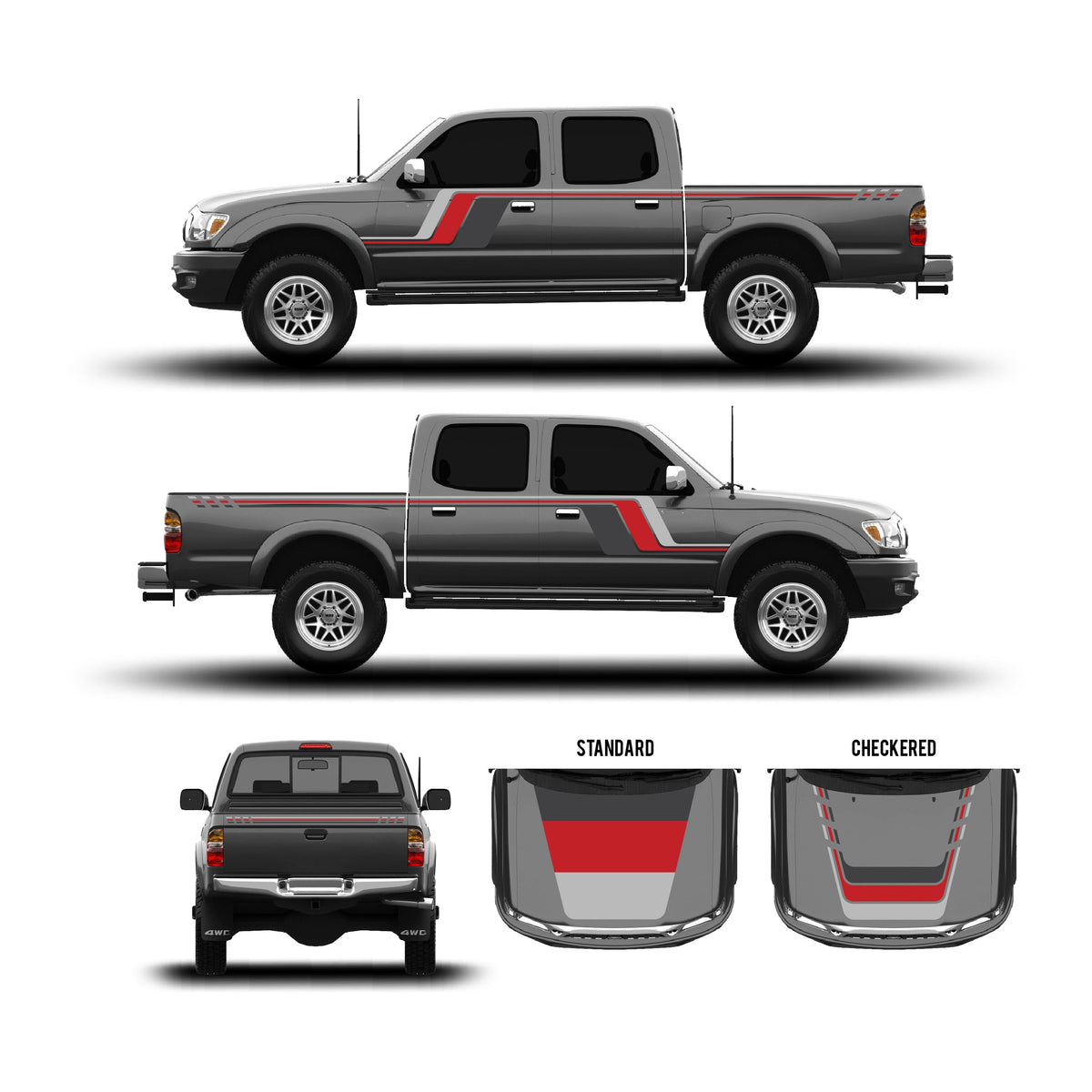 2001-04 Tacoma Checkered Stripe Kit