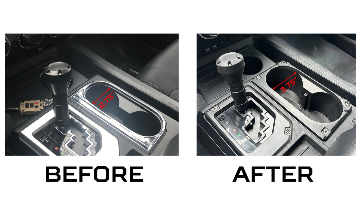 AJT Design v2 oversize cup holder for a 2014-2021 Toyota Tundra.