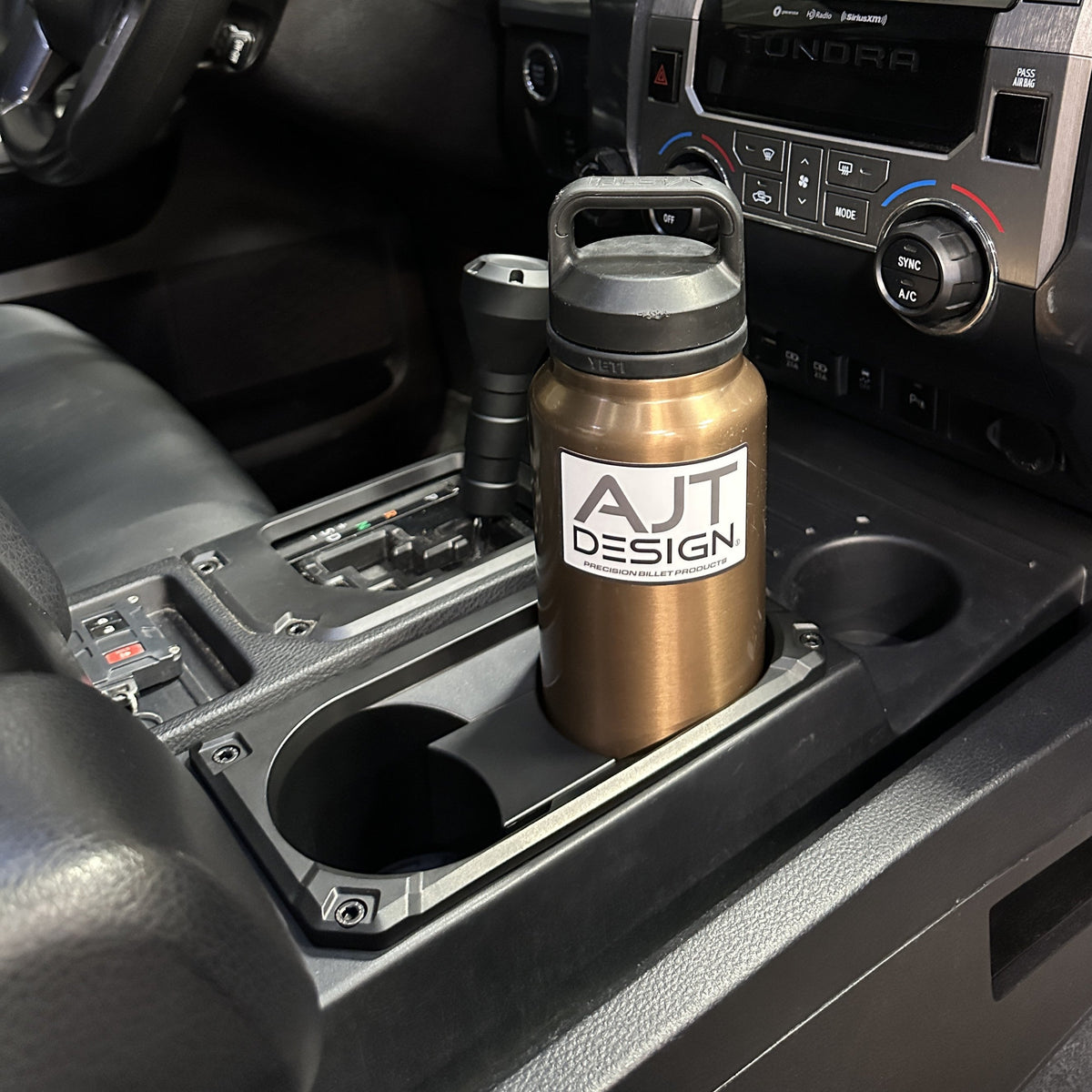 AJT Design v2 oversize cup holder for a 2014-2021 Toyota Tundra.