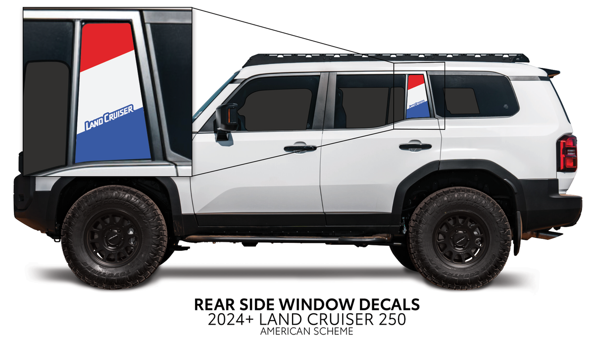 2024+ Land Cruiser 250 Rear Side Window Decal
