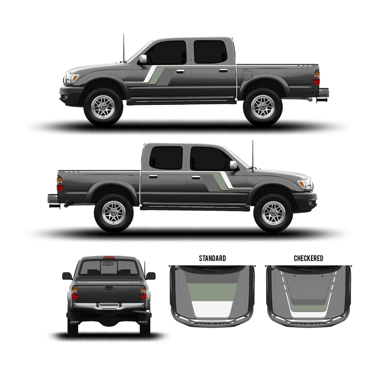2001-04 Tacoma Checkered Stripe Kit