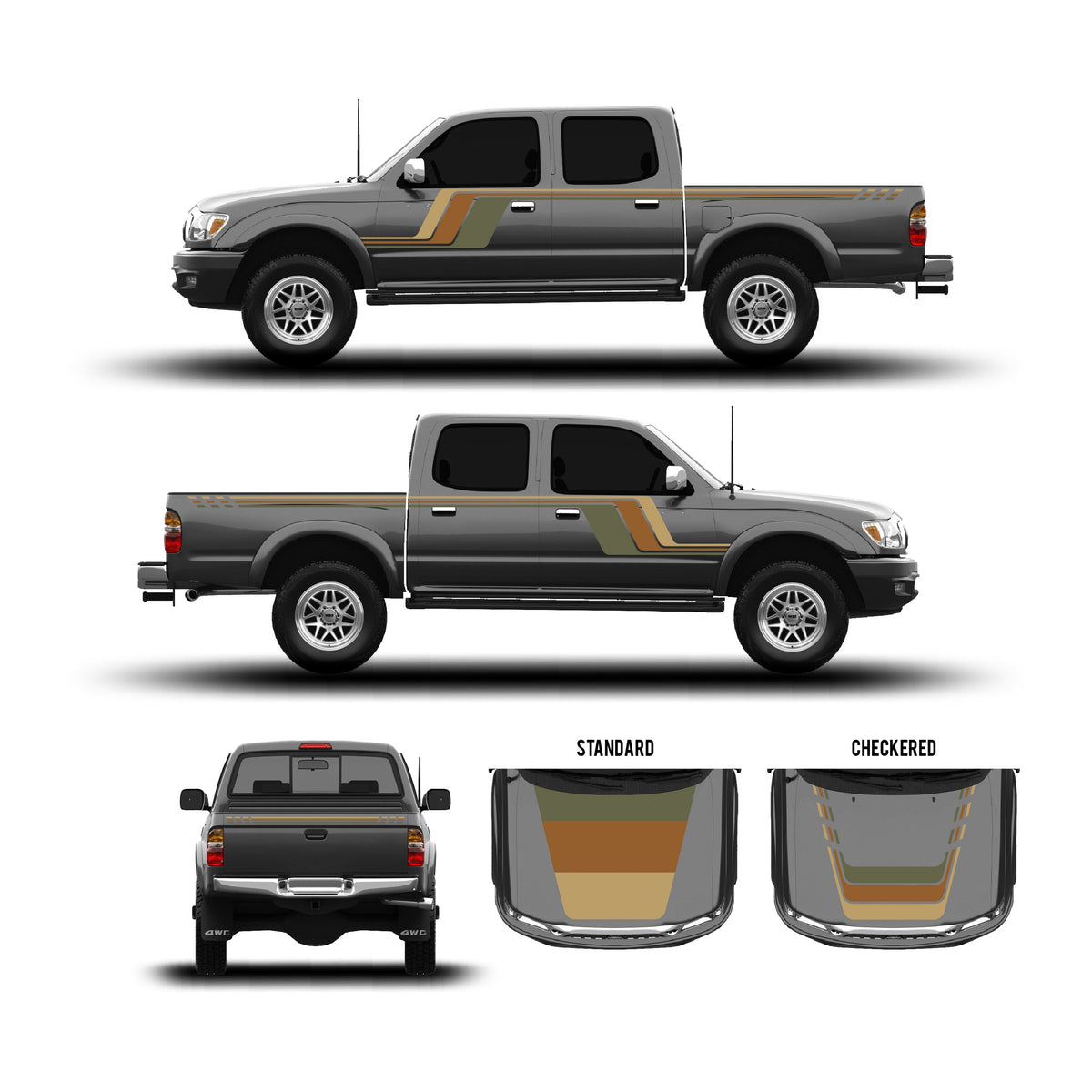 2001-04 Tacoma Checkered Stripe Kit